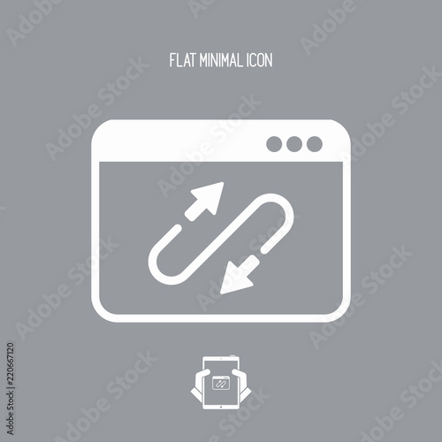 Cable connection setting - Vector flat minimal icon