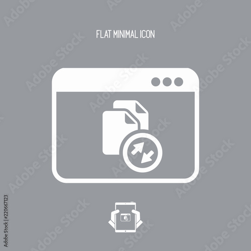 Data transfer window - Vector flat minimal icon
