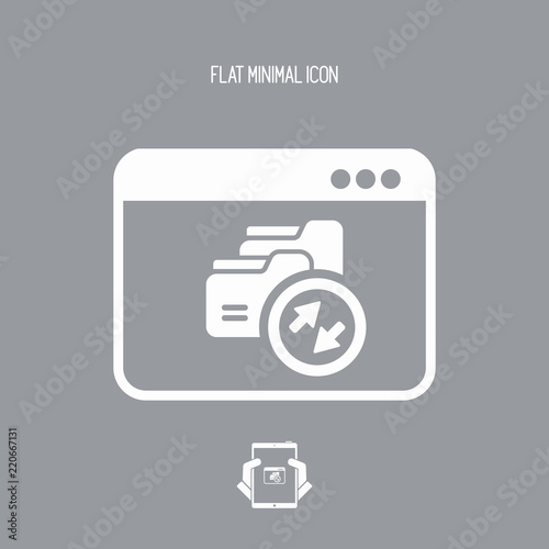 Data transfer window - Vector flat minimal icon