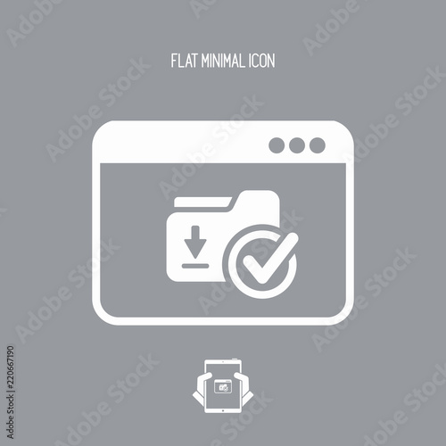 Download window - Vector flat minimal icon