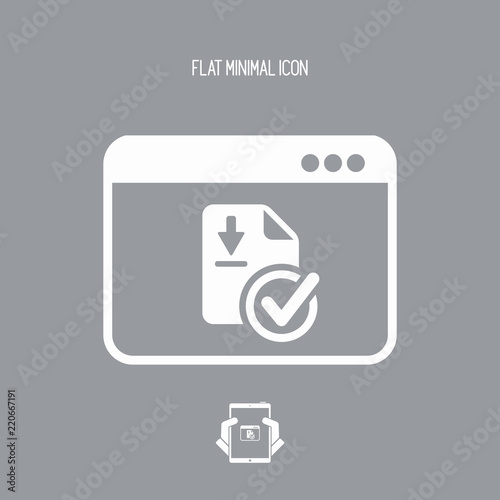 Download window - Vector flat minimal icon