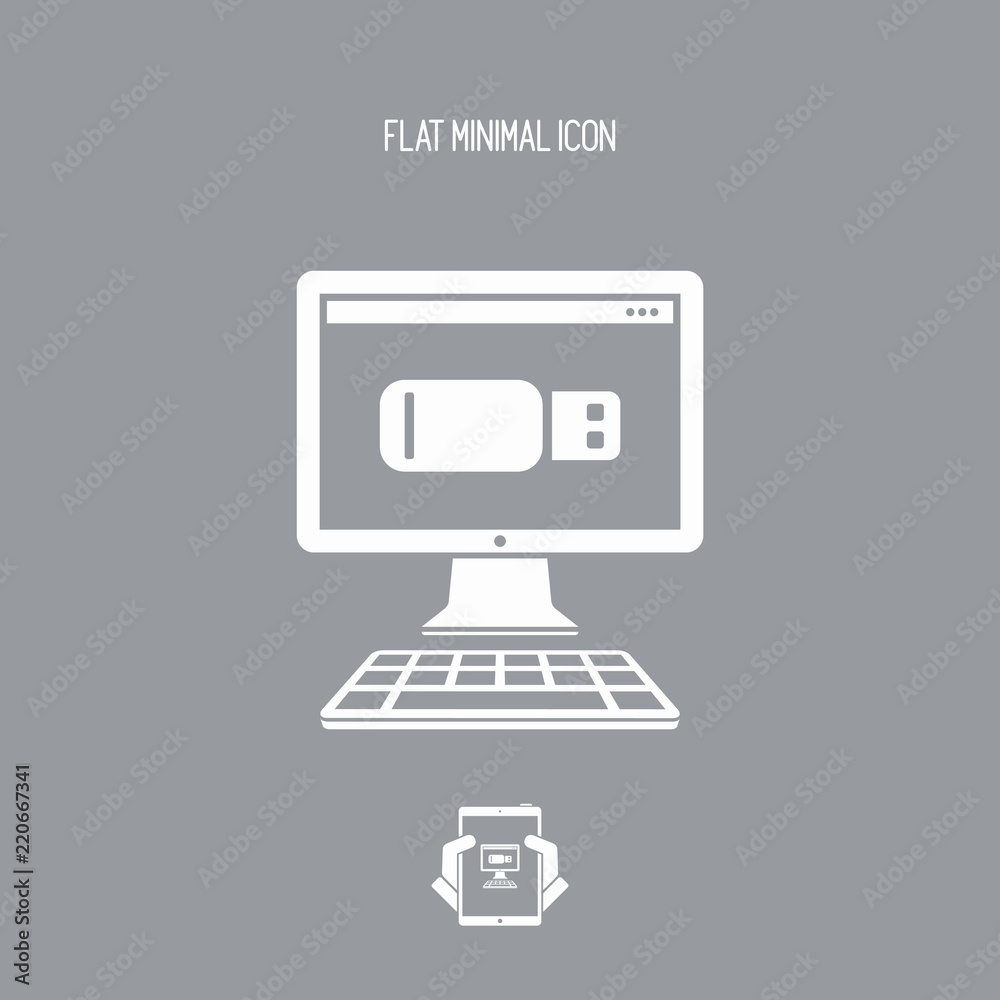 Usb memory - Vector flat minimal icon Usb memory - Vector flat minimal icon