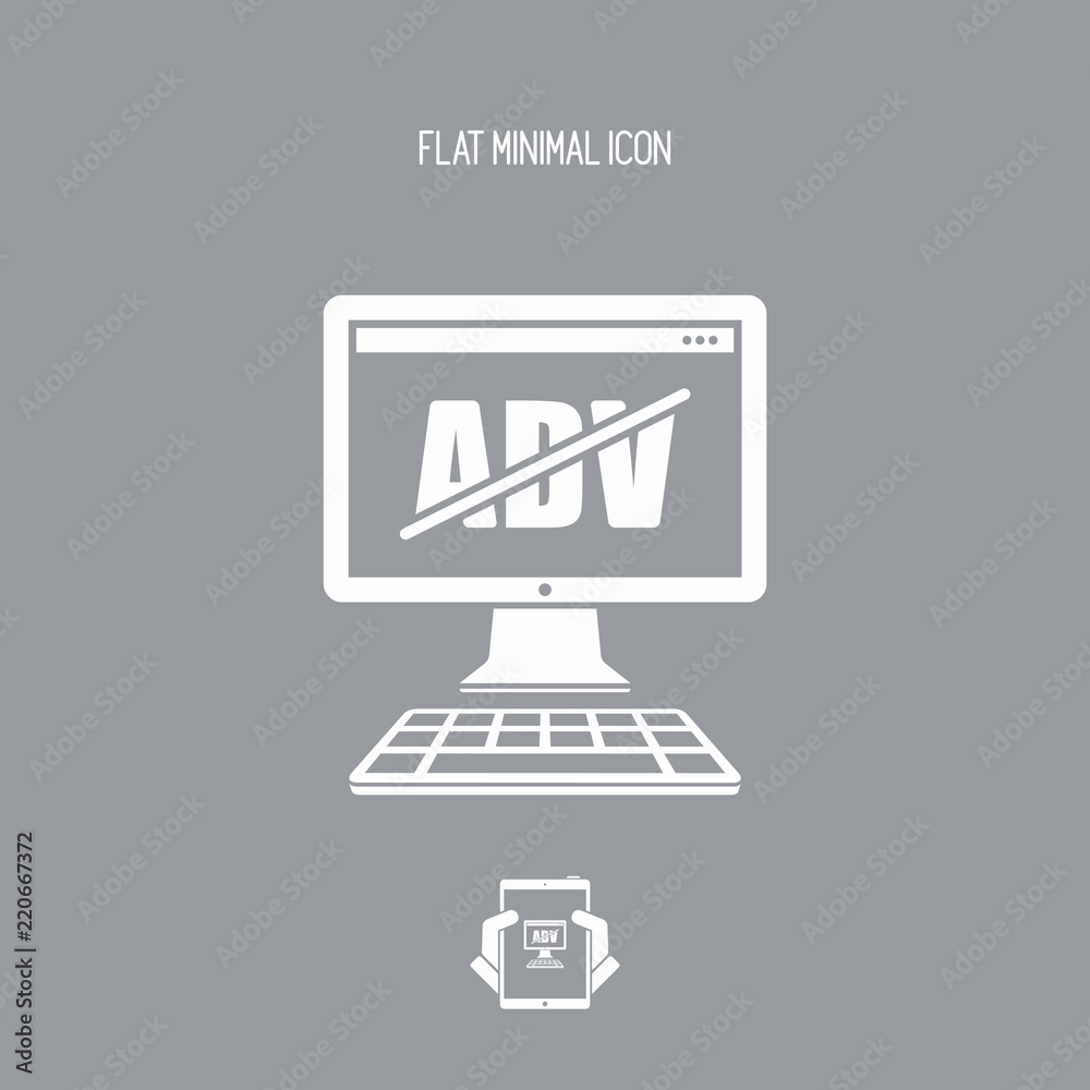 Advertising stop - Vector flat minimal icon Advertising stop - Vector flat minimal icon