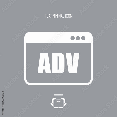 ADV window - Vector flat minimal icon