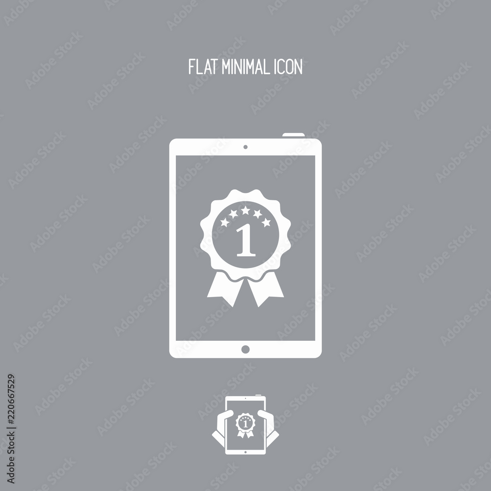 Best tablet awards - Vector flat minimal icon Best tablet awards - Vector flat minimal icon