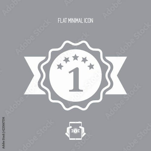 The number one - Best rating symbol - Vector flat minimal icon