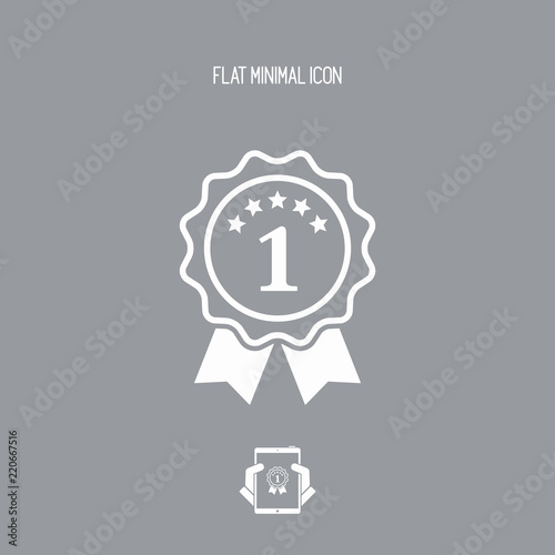 The number one - Best rating symbol - Vector flat minimal icon