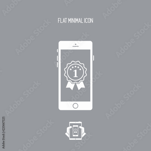 Best smartphone awards - Vector flat minimal icon