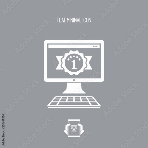 Best computer desktop awards - Vector flat minimal icon