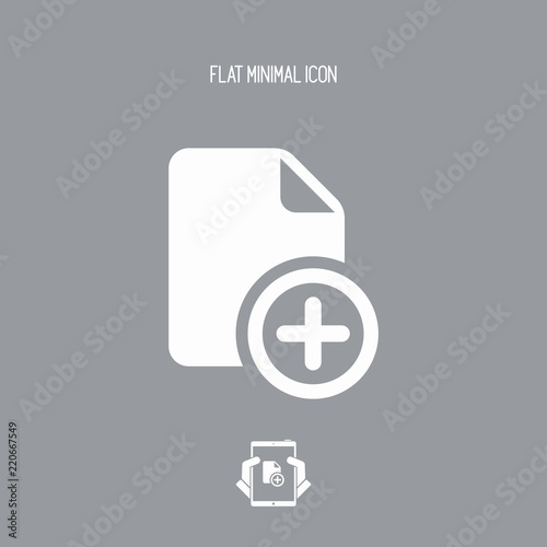 Create new file - Vector flat minimal icon