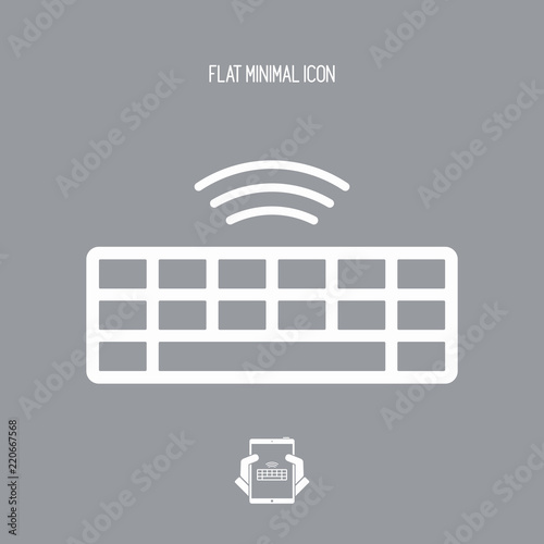 Wireless keyboard - Vector flat minimal icon photo