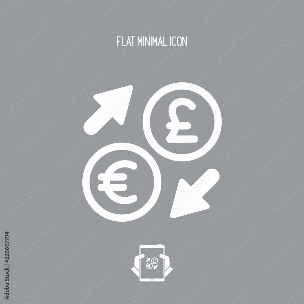 Fototapeta premium Euro/Sterling - Foreign currency exchange icon