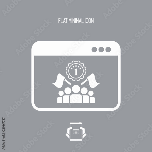 Competition winner flat icon