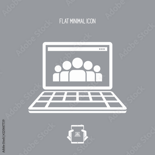 Social network concept icon