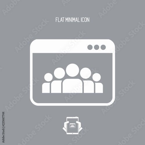 Social network concept icon