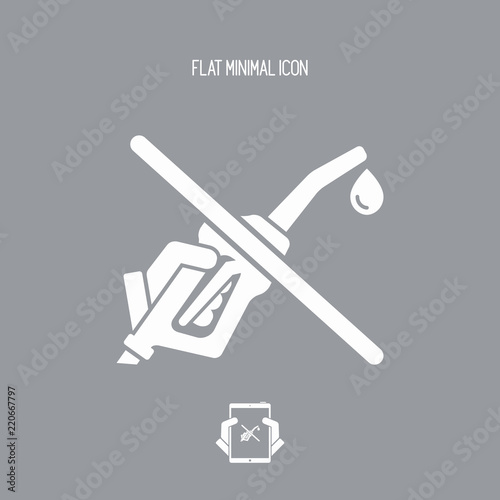 Fuel stop - Flat icon