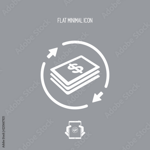 Money transfer icon - Dollars