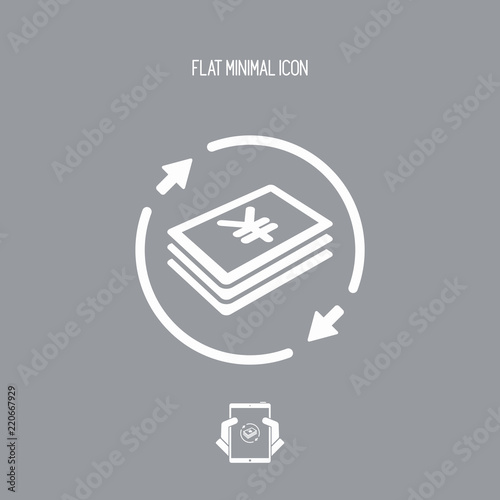 Money transfer icon - Yen