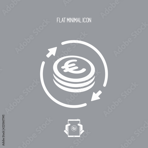 Money exchange icon - Euro