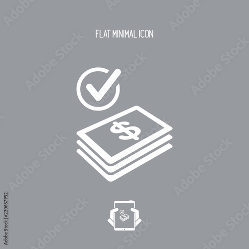 Checking payment icon - Dollars