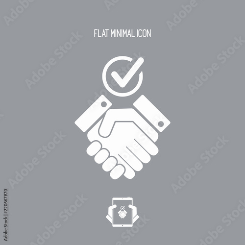 Checking accord flat icon