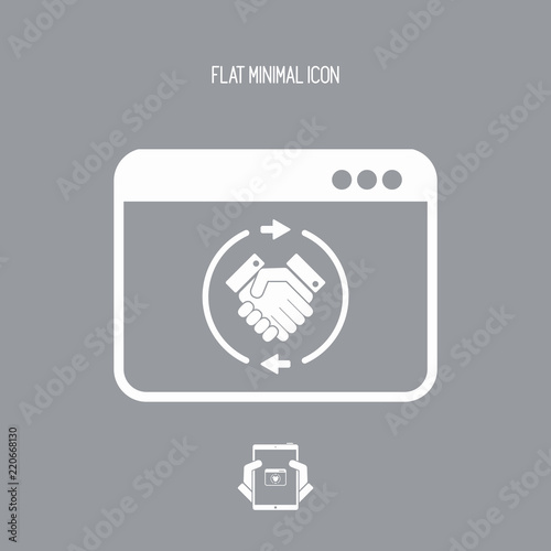Web agreement flat icon