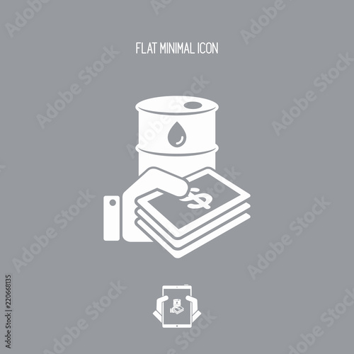 Oil price flat icon