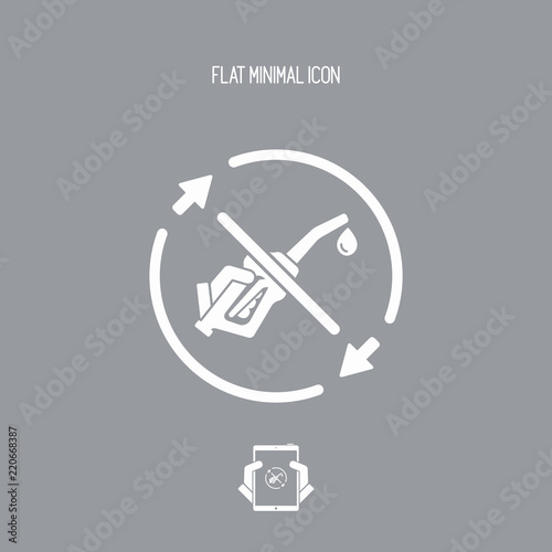 Stop pollution fuel icon