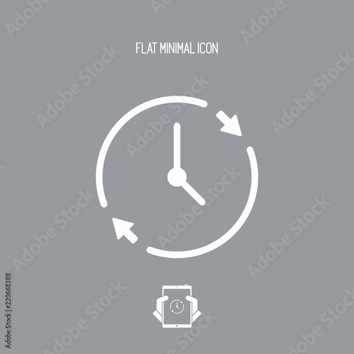 Time spending flat icon