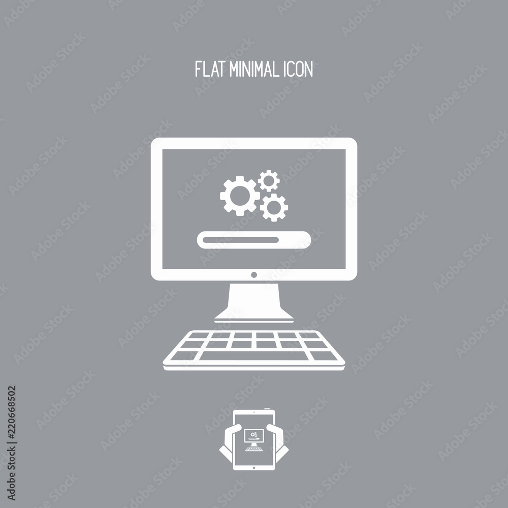Upgrade settings computer icon Upgrade settings computer icon