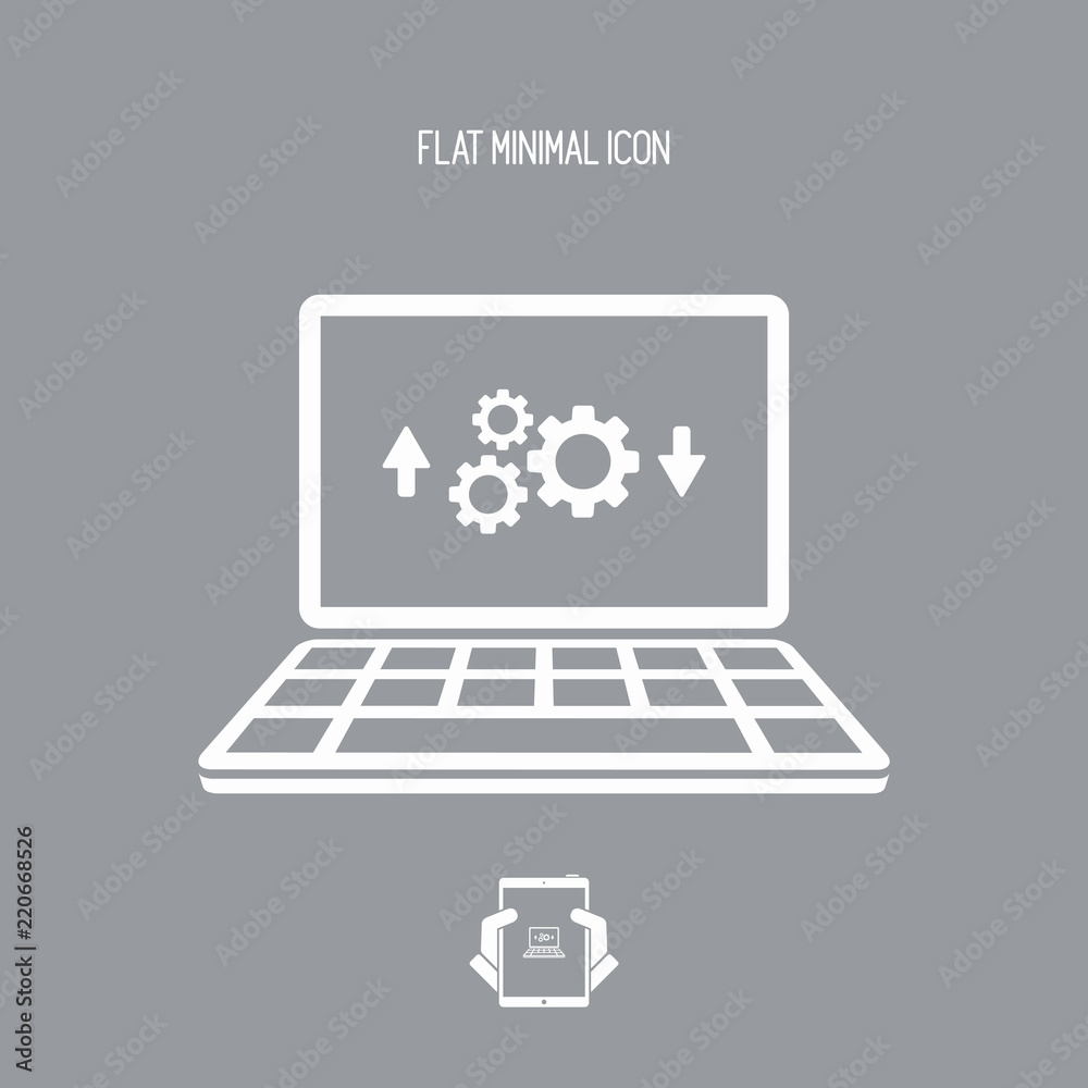 Computer transfer settings icon Computer transfer settings icon