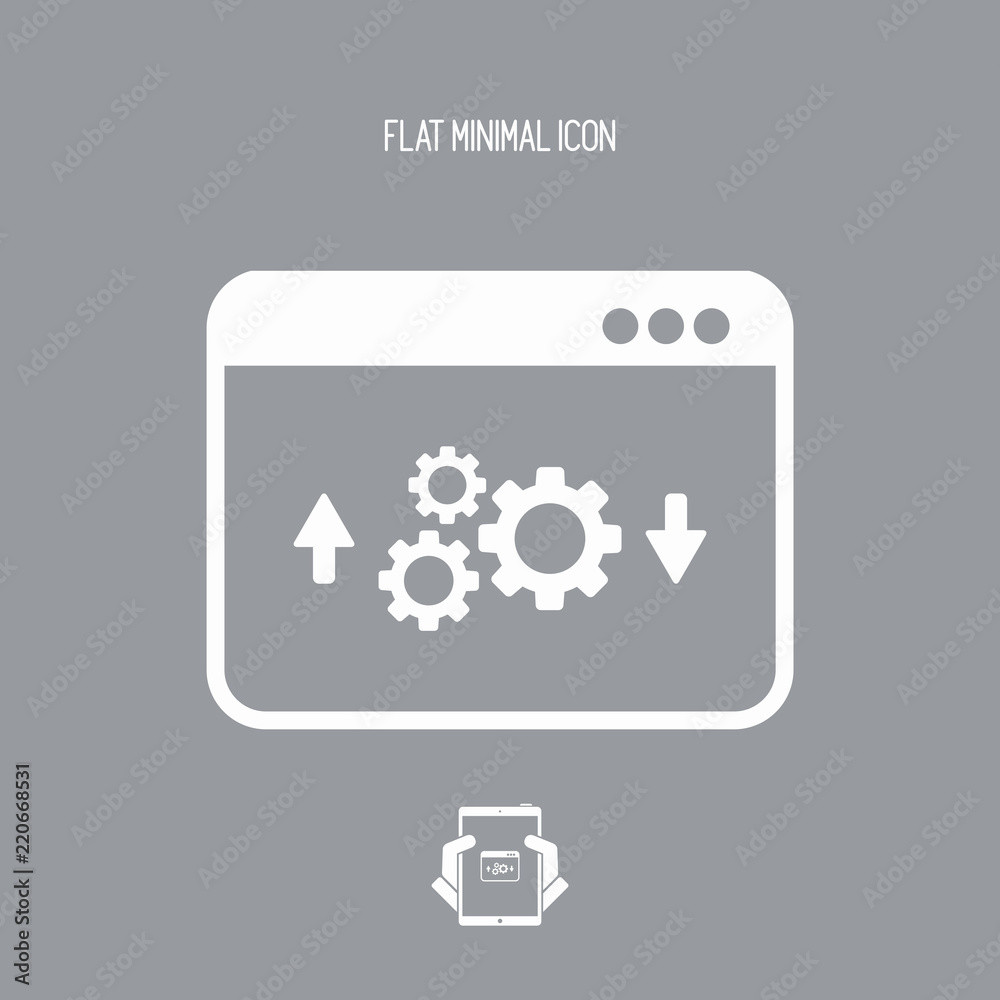 Computer transfer settings icon Computer transfer settings icon
