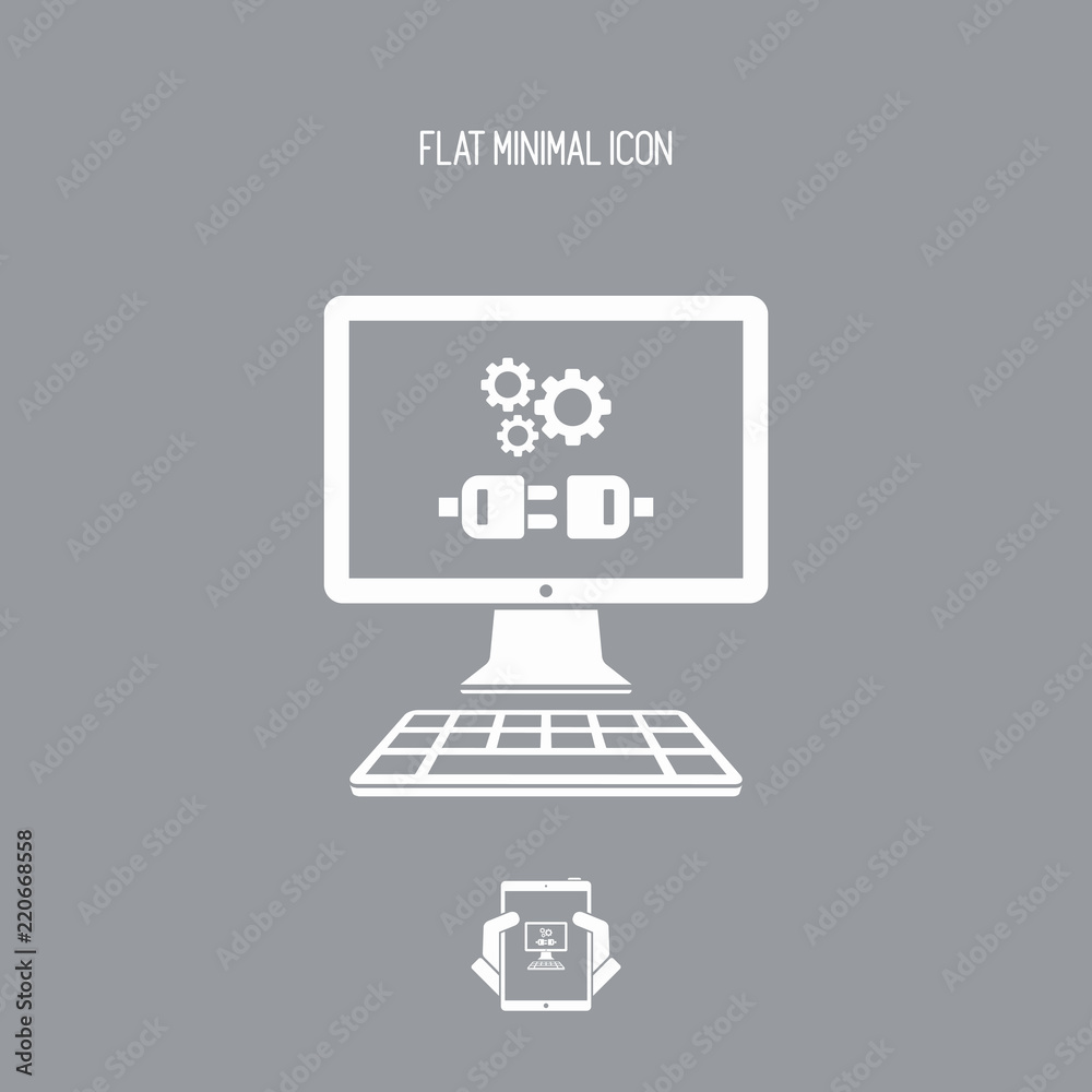 Plug connection flat icon Plug connection flat icon