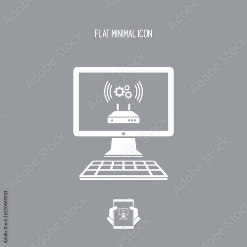 Router or modem setting icon