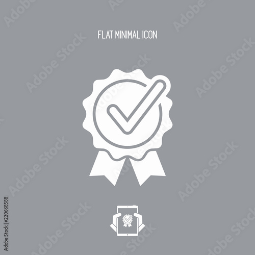 Checking quality symbol icon
