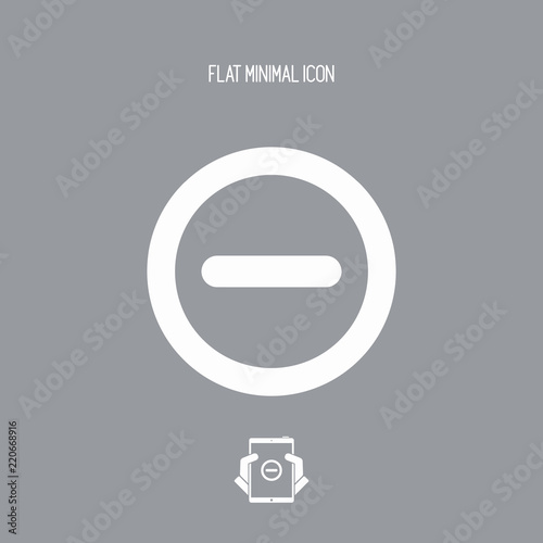 Forbidden access flat icon