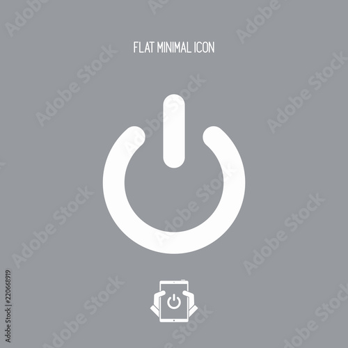 Power button flat icon