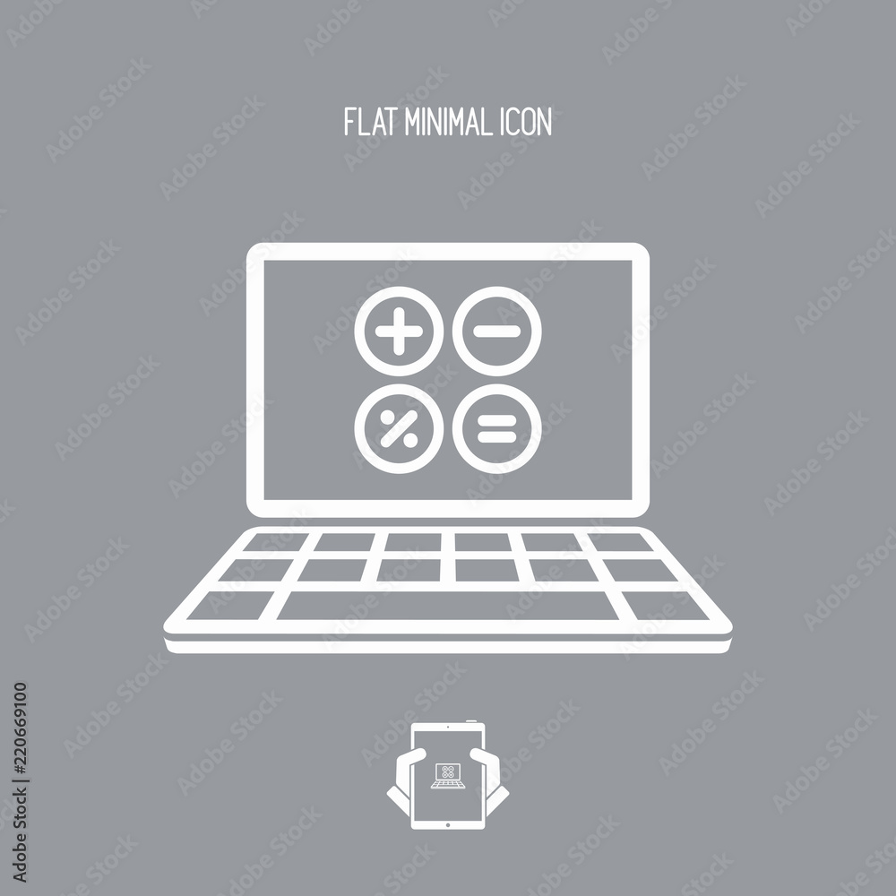Application for calculating icon Application for calculating icon