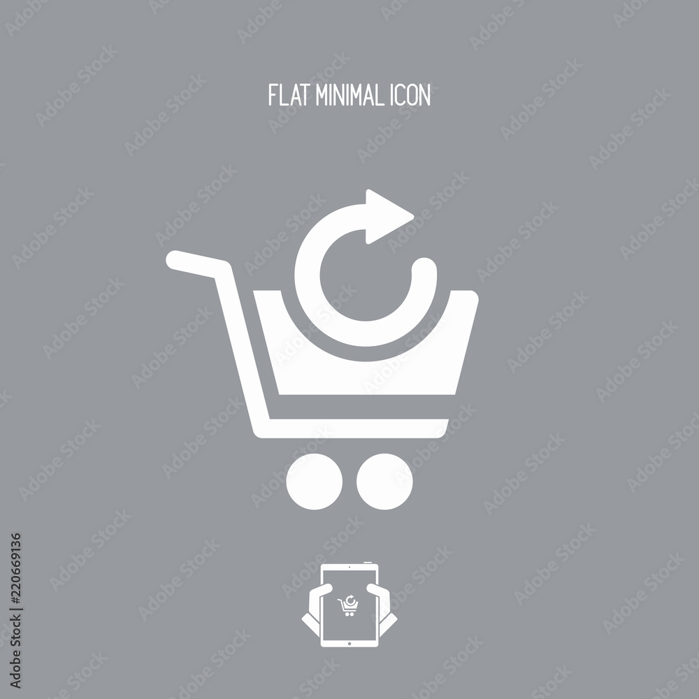 Obraz premium Refresh shopping cart icon