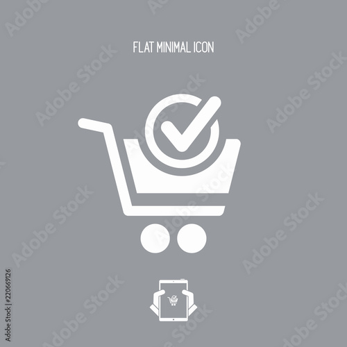 Check cart flat icon