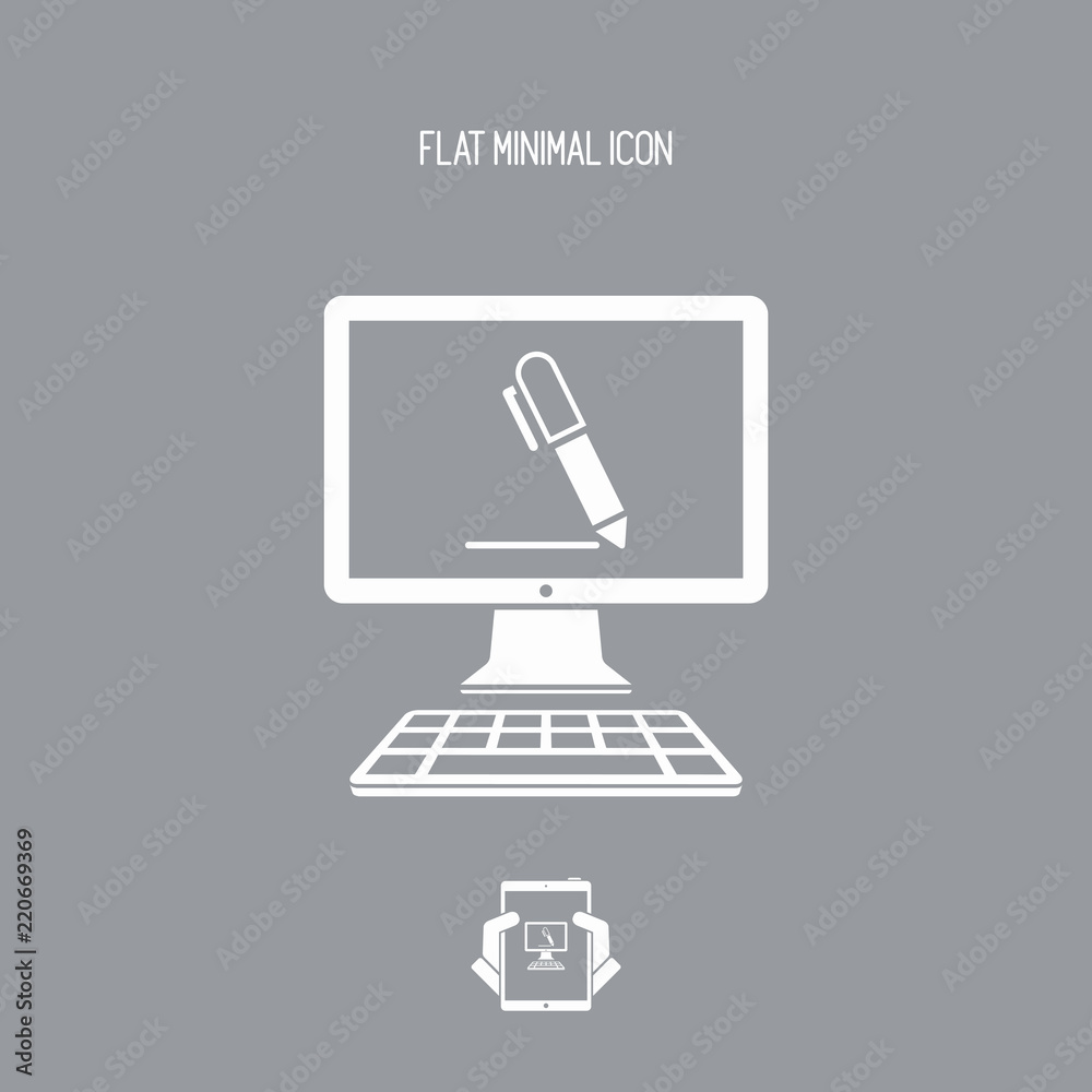 Icon of application for handwriting Icon of application for handwriting