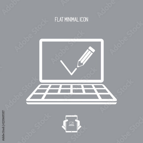 Digital checkmark flat icon