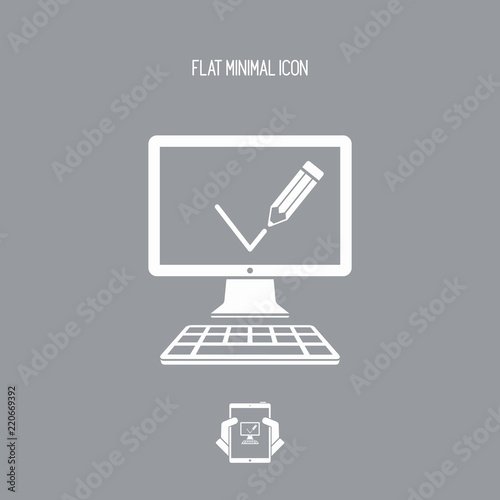 Digital checkmark flat icon