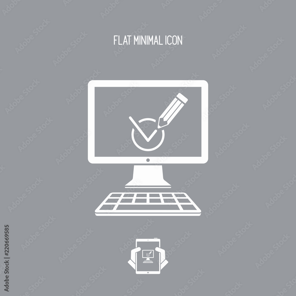 Checking computer options icon Checking computer options icon