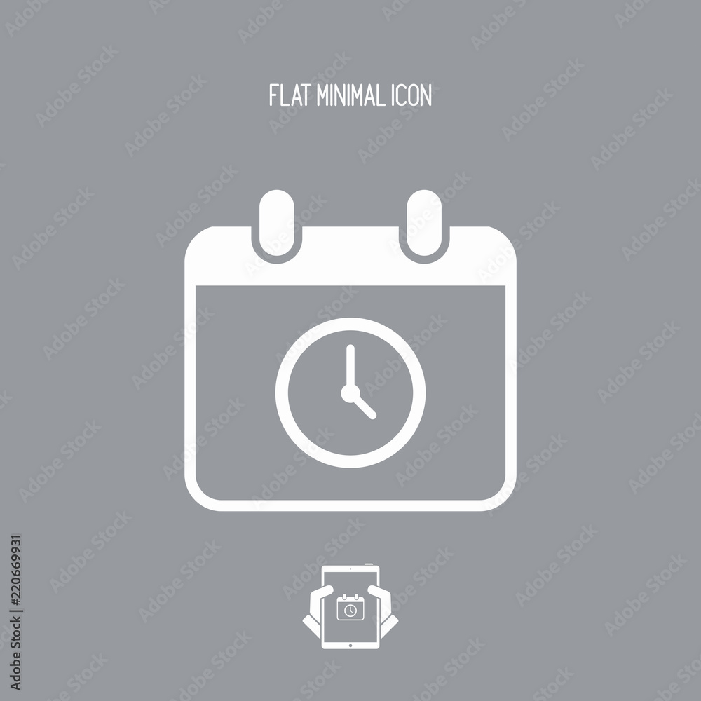 Appointment date and hour - Minimal vector icon Appointment date and hour - Minimal vector icon
