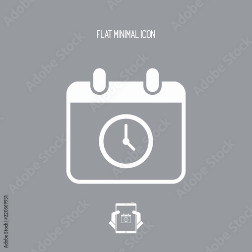 Appointment date and hour - Minimal vector icon