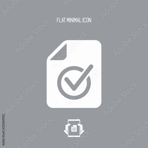 Checked document - Minimal vector icon