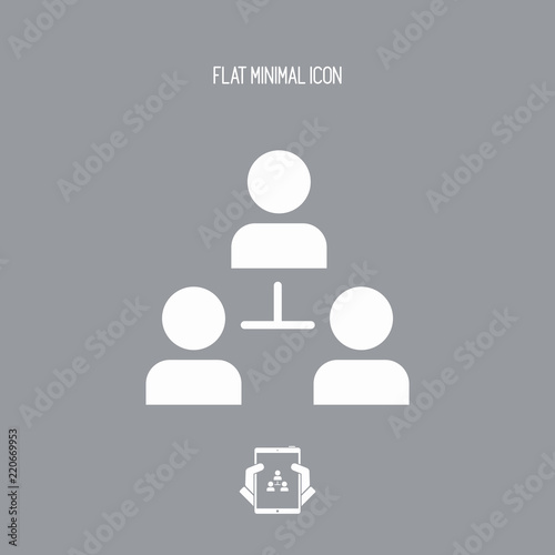 Team network - Minimal vector icon