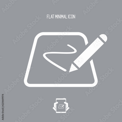 Designer tablet - Minimal vector icon