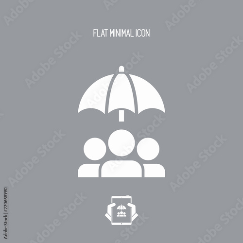 People protection - Minimal vector icon